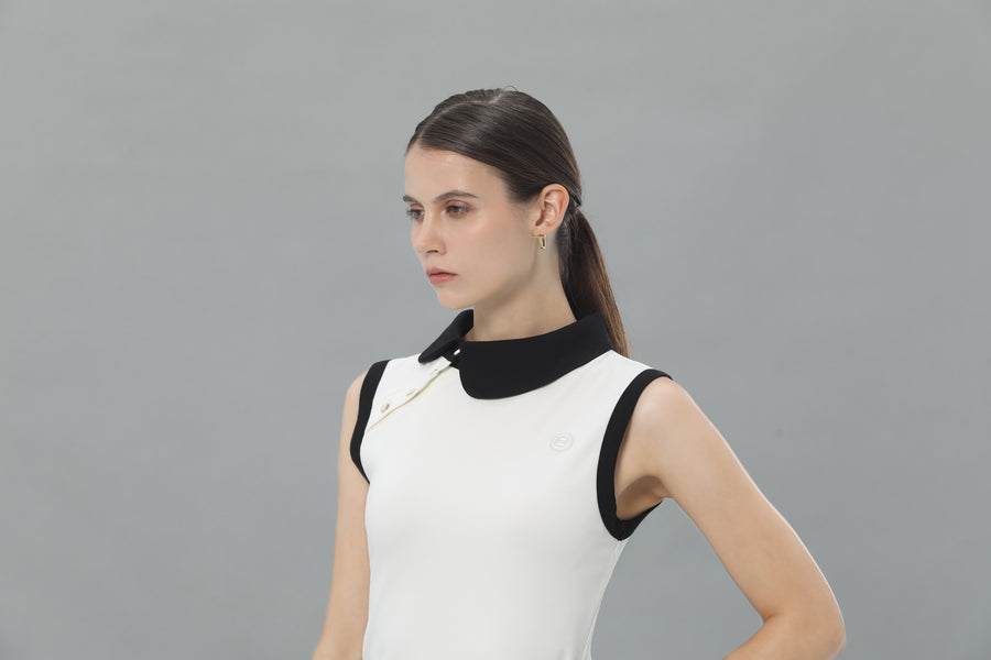 Round Polo Sleeveless Shirt