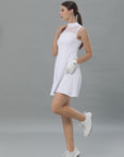 Mesh Sleeveless White Dress