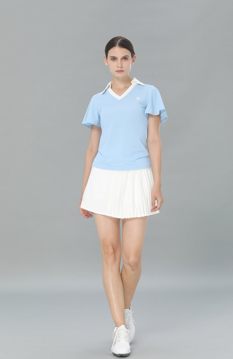 Colloar Short Sleeve (Skyblue)