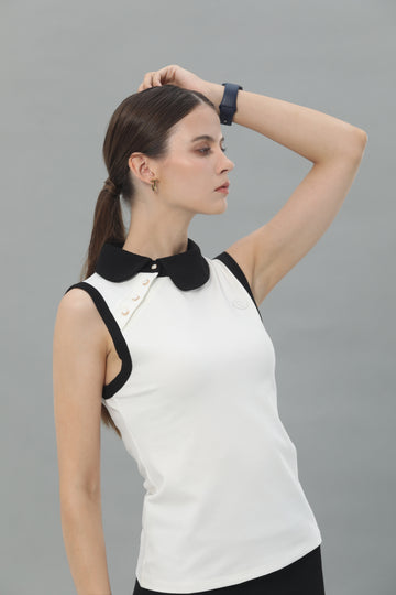 Round Polo Sleeveless Shirt