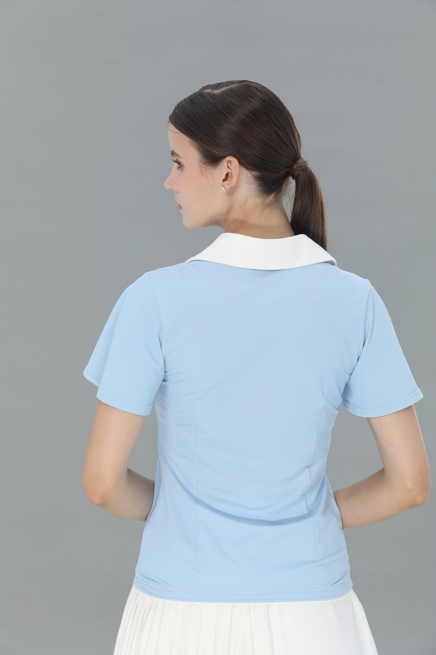 Colloar Short Sleeve (Skyblue)