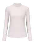 Half-High Collar  Long-Sleeves Shirt (Light Grey)