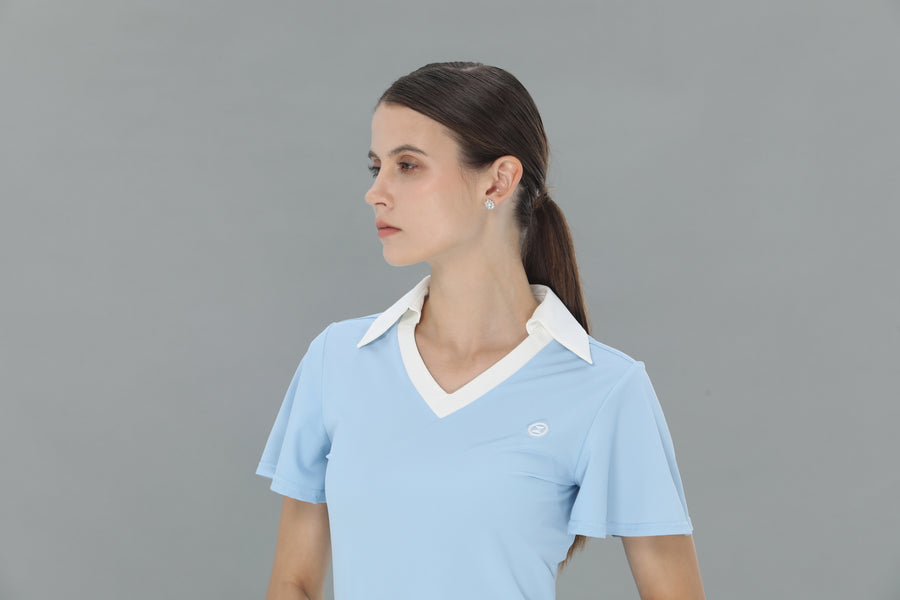 Colloar Short Sleeve (Skyblue)