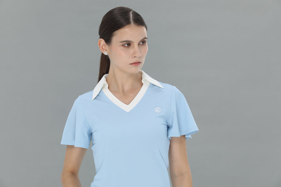 Colloar Short Sleeve (Skyblue)