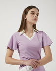 Colloar Short Sleeve (Light Purple)