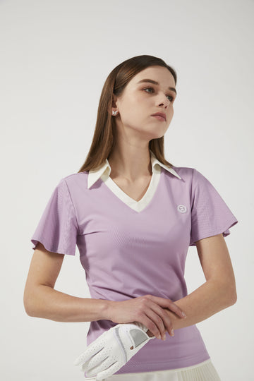 Colloar Short Sleeve (Light Purple)