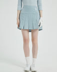 Pouch Set Pleats Skirt (Skyblue)