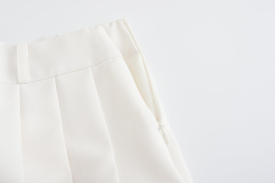 Colorway Embroidered Pleats  Skirt