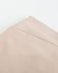 Pouch Set Pleats Skirt (Beige)