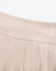 Pouch Set Pleats Skirt (Beige)