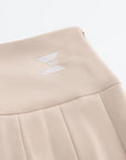 Pouch Set Pleats Skirt (Beige)