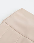 Pouch Set Pleats Skirt (Beige)