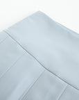 Pouch Set Pleats Skirt (Skyblue)