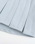 Pouch Set Pleats Skirt (Skyblue)