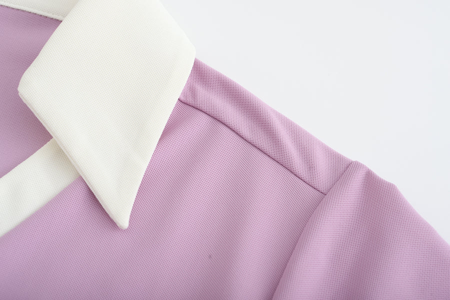 Colloar Short Sleeve (Light Purple)