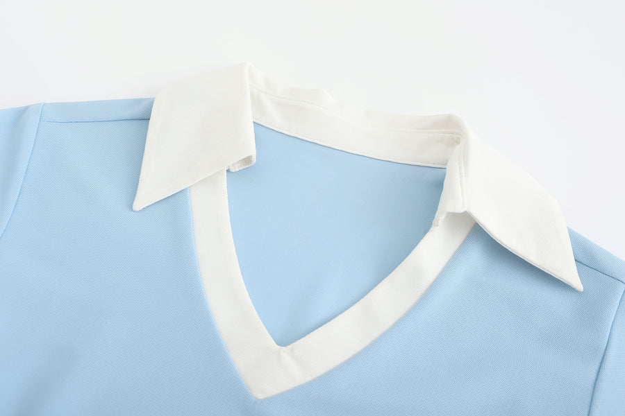 Colloar Short Sleeve (Skyblue)