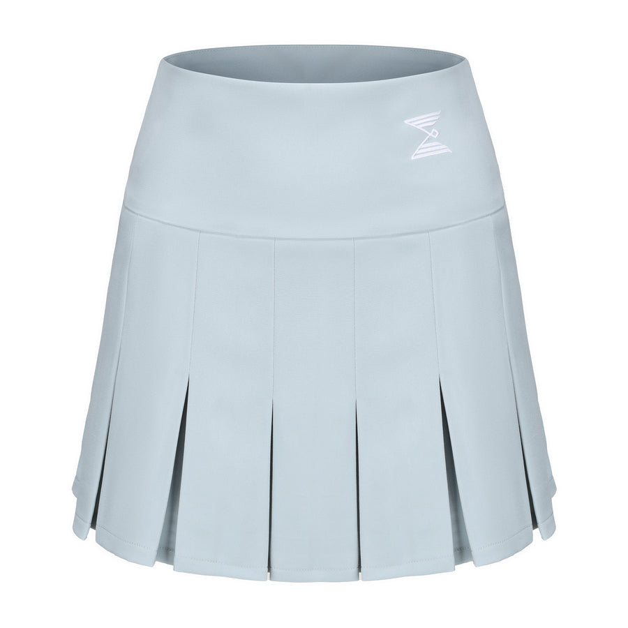 Pouch Set Pleats Skirt (Skyblue)