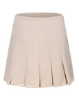 Pouch Set Pleats Skirt (Beige)