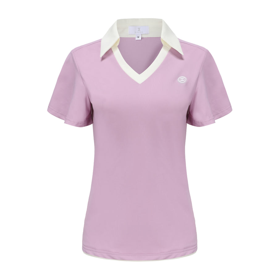 Colloar Short Sleeve (Light Purple)