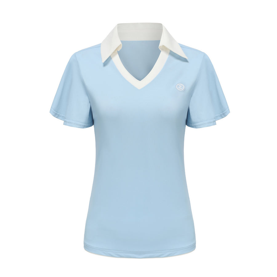 Colloar Short Sleeve (Skyblue)