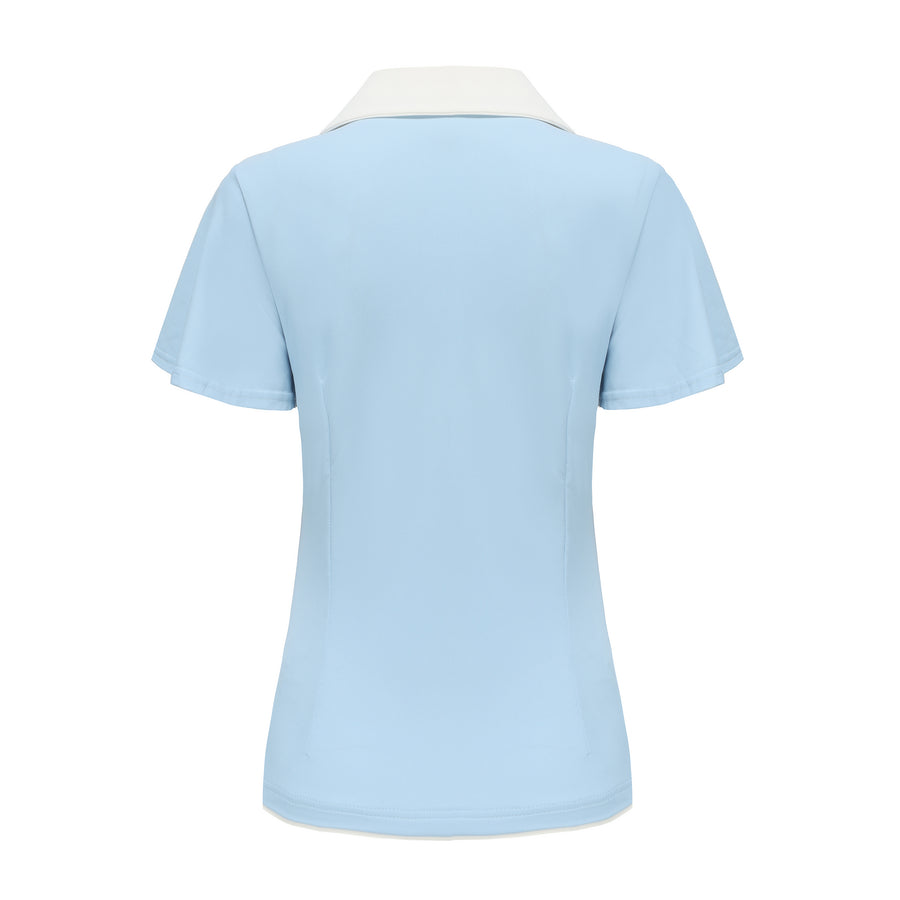 Colloar Short Sleeve (Skyblue)