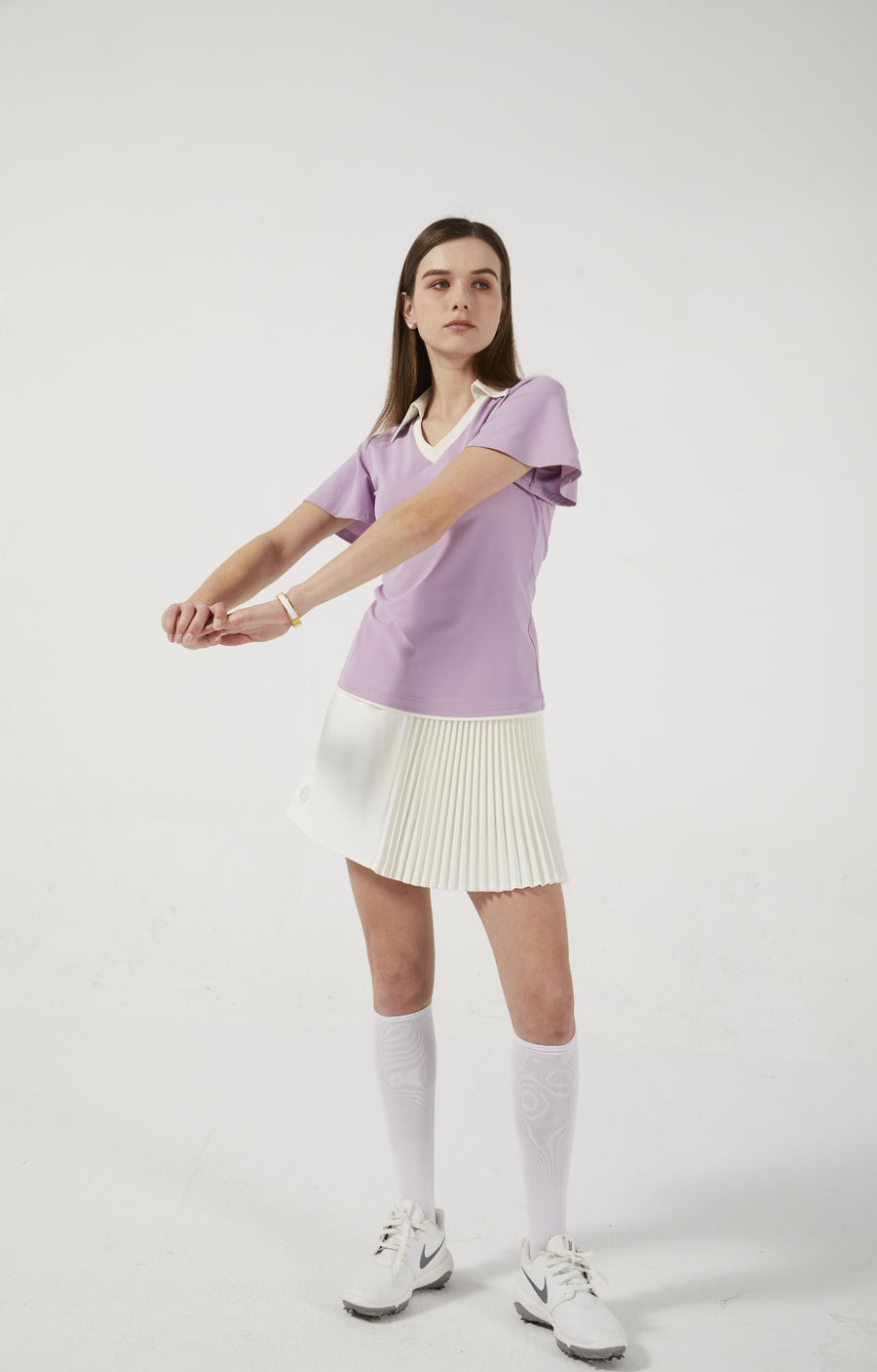 Colloar Short Sleeve (Light Purple)