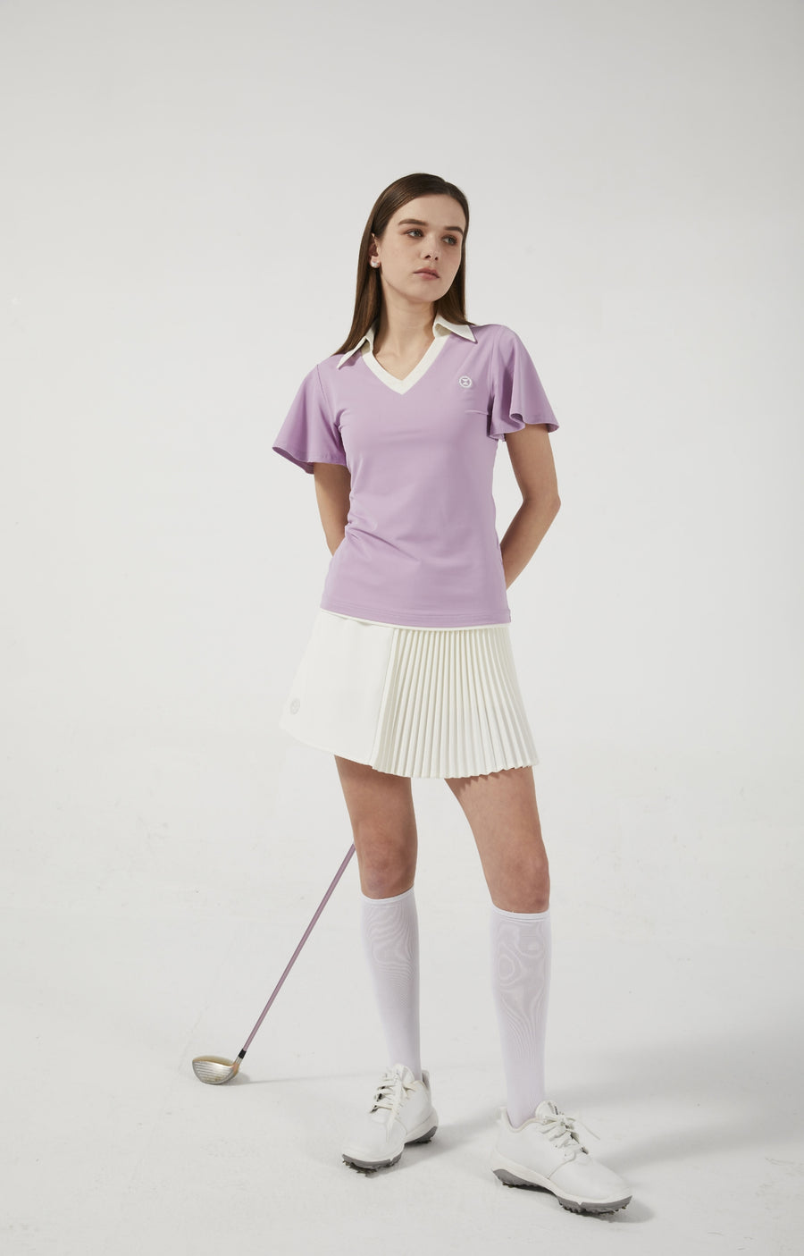 Colloar Short Sleeve (Light Purple)